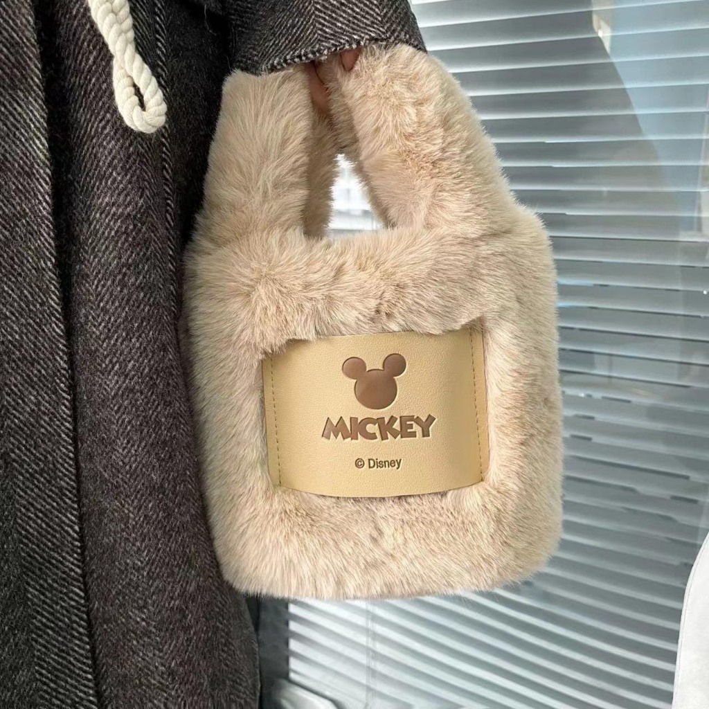 Disney túi xách da hình chuột mickey nhồi bông đáng yêu thời trang thu đông_N09