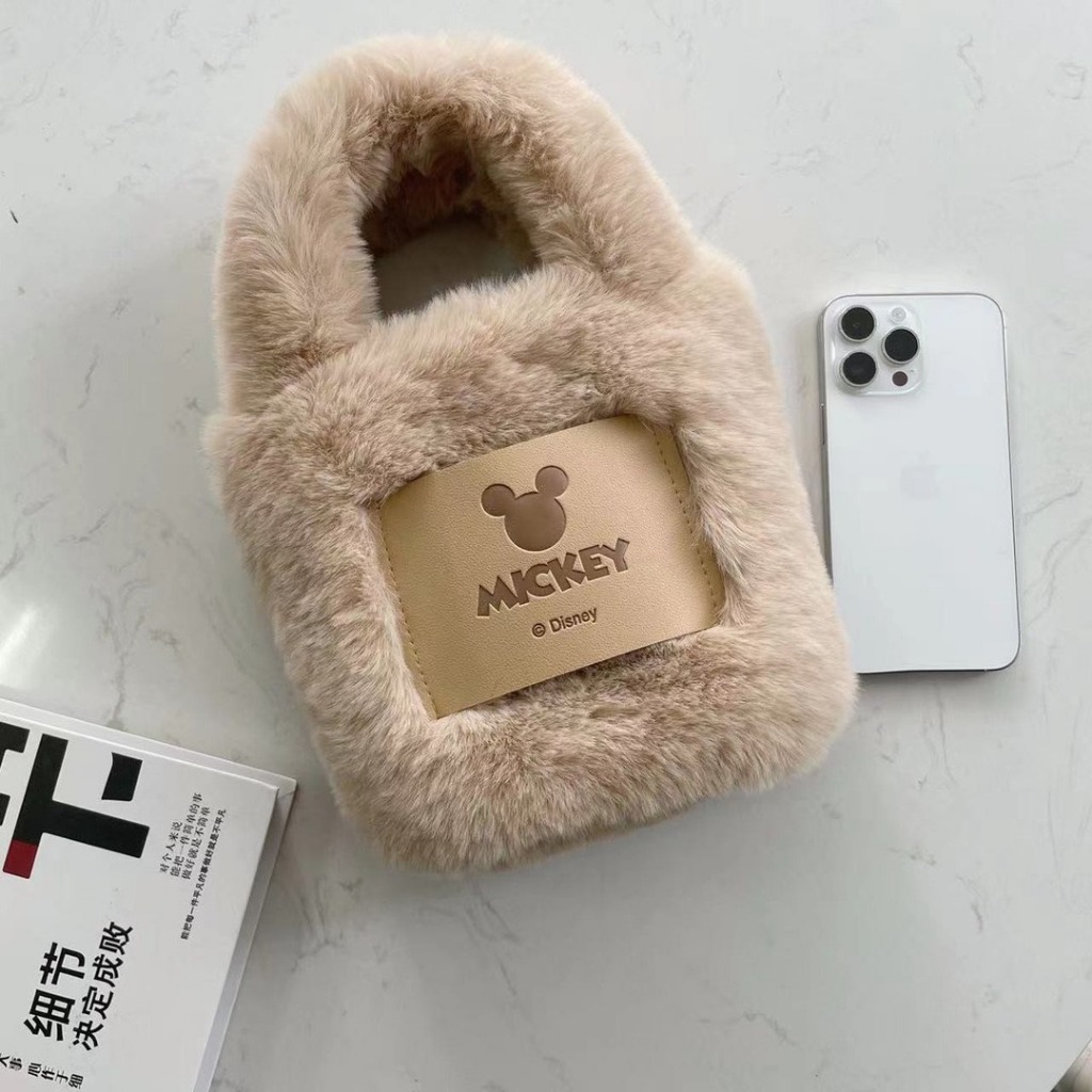 Disney túi xách da hình chuột mickey nhồi bông đáng yêu thời trang thu đông_N09