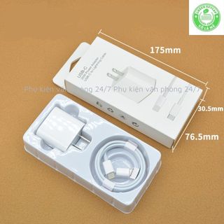 Bộ Củ Cáp Sạc Nhanh PD 20W, thời gian sạc nhanh, chíp quản lý sạc thông mình, bảo hành 6 tháng