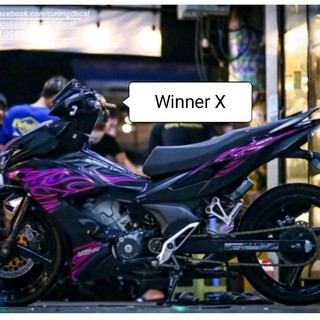 Tem rời honda winner x lửa tím đen 2023