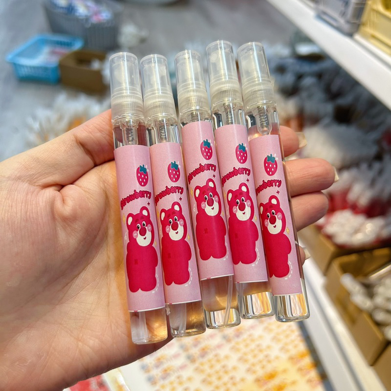 Nước hoa xịt thơm gấu dâu chiết 10ml mùi dâu tây mùi trái cây
