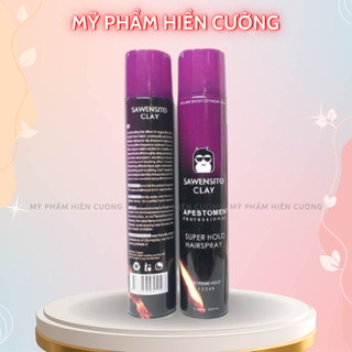 Gôm xịt tóc sawensito clay 420ml chính hãng, tạo kiểu giữ nếp siêu cứng