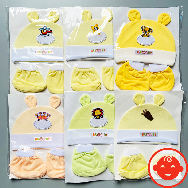 Sét mũ kèm bao tay bao chân 5 MÓN chất đẹp đáng yêu cho bé SM01