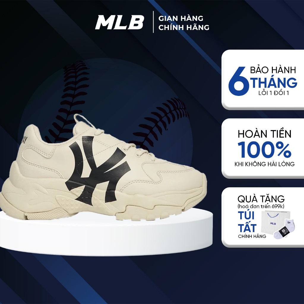 Giày MLB Bigball Chunky A  Beige Chính Hãng
