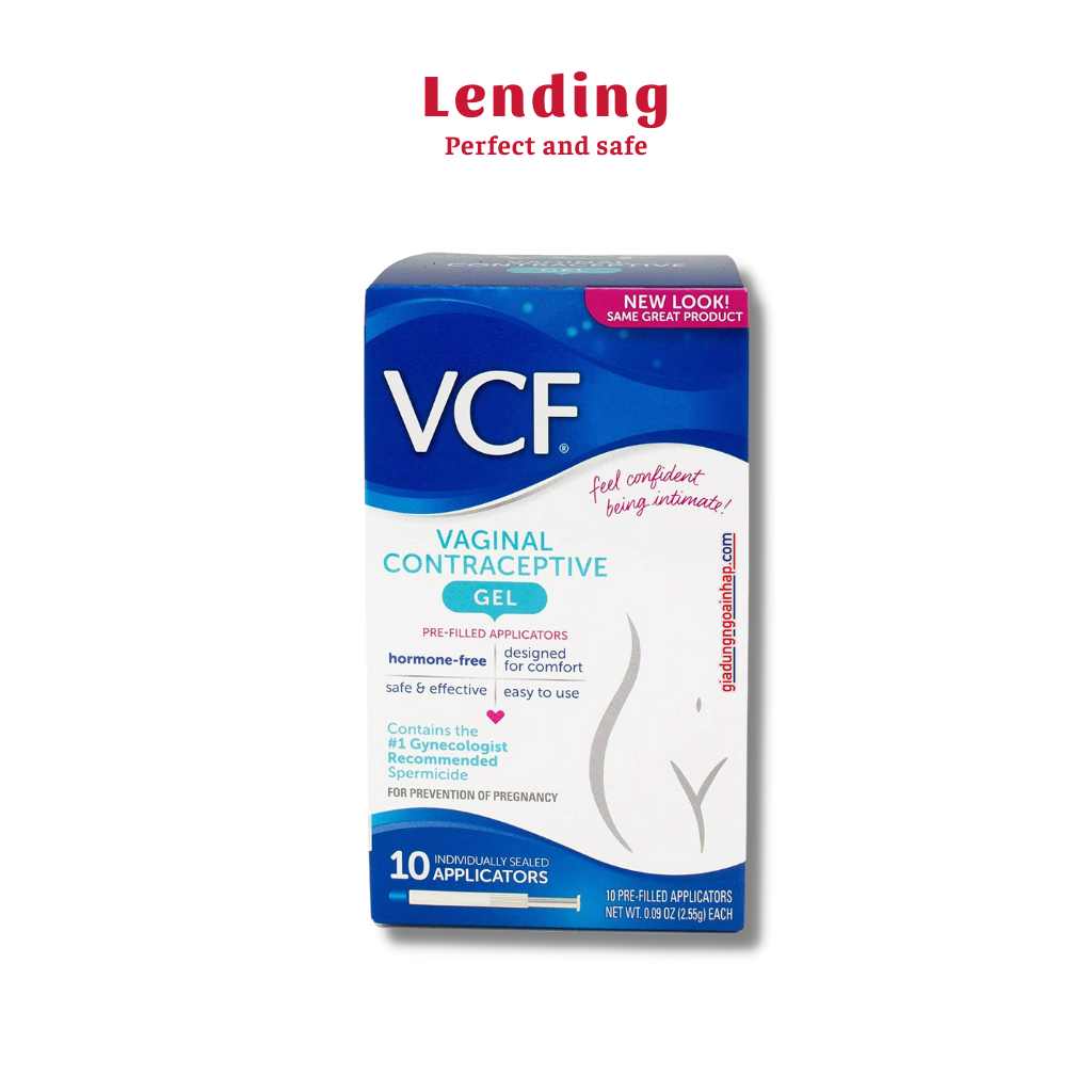 Gel tránh thai VCF chính hãng Mỹ chất lượng, gel diệt tinh trùng VCF giúp tránh thai hiệu quả bán lẻ 01 que