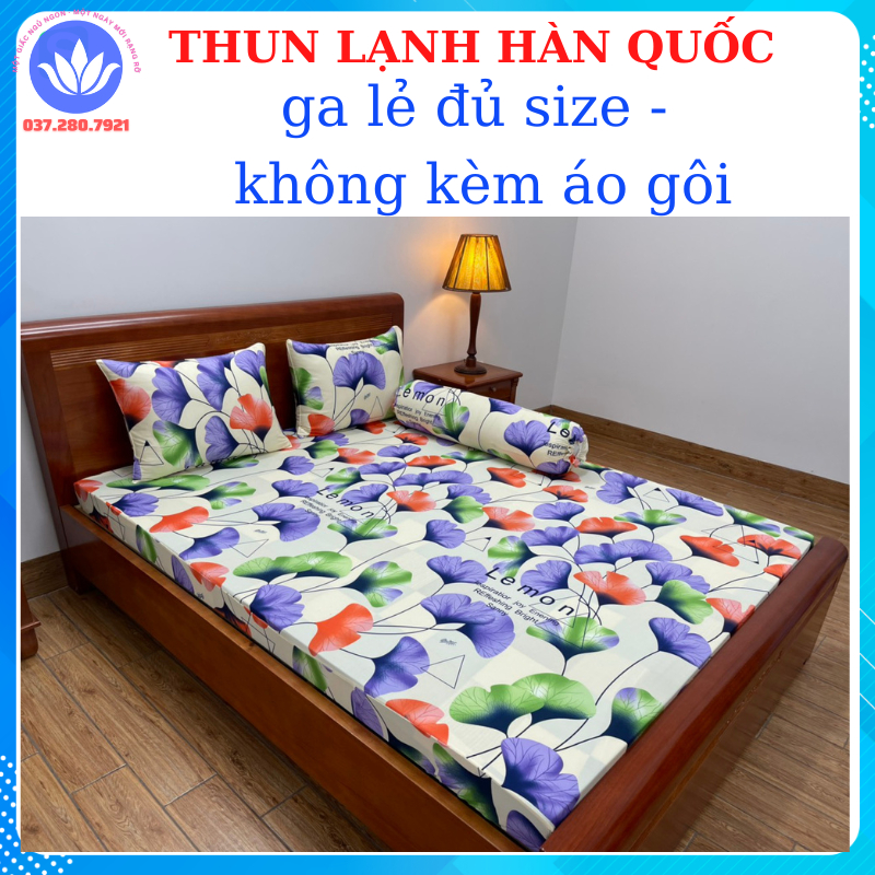 Ga /Drap trải giường lẻ thun lạnh hàn quốc đủ size- không kèm áo gối