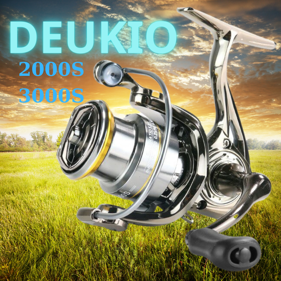 Máy Câu Cá Kim Loại Deukio ES Máy Câu Đứng 2000 Đến 7000 Chất Lượng Chuyên Câu Lure