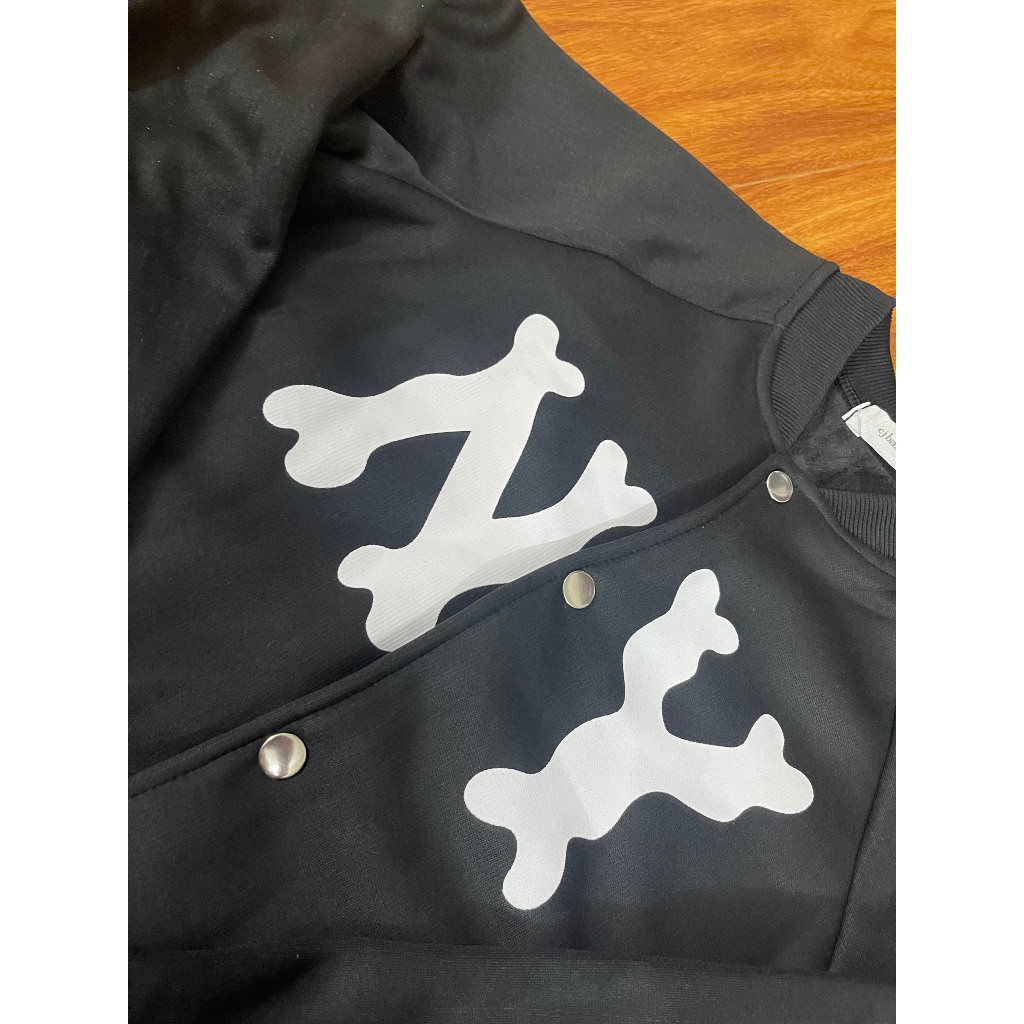 Áo Khoác M.L.B NY Dáng Bomber Thêu Chữ Đỏ 2 Lớp Dày Dặn - Áo varsity jacket MLB NY vải nỉ dày dặn phối tay da 2023