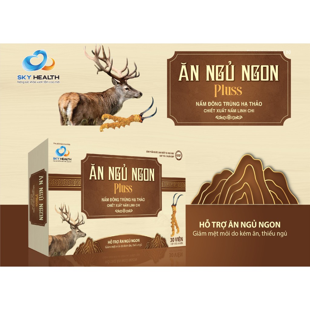 Ăn ngủ ngon PLUS SKY HEALTH Giúp Ăn Ngon Miệng, Giúp Ngủ Ngon Và Sâu Giấc