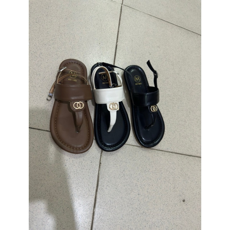Dép sandal kẹp sỏ ngón quai hậu tag tròn đế bệt kl