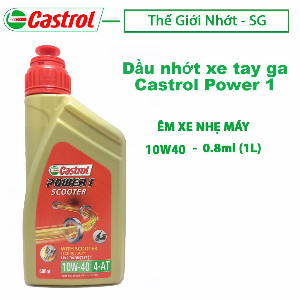 Nhớt dành cho xe tay ga Castrol Power-1 Scooter 10W40 4T