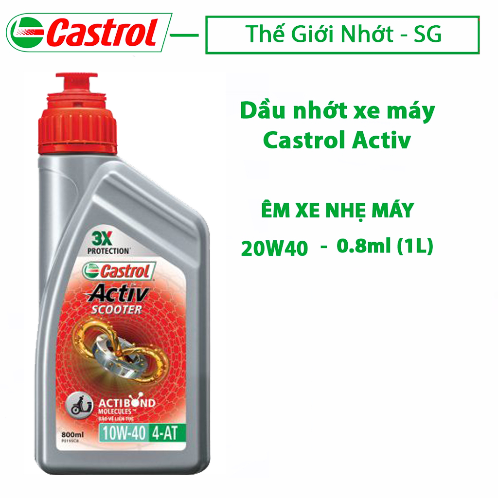 Dầu nhớt xe tay ga Castrol Activ Scooter 10W40 4T