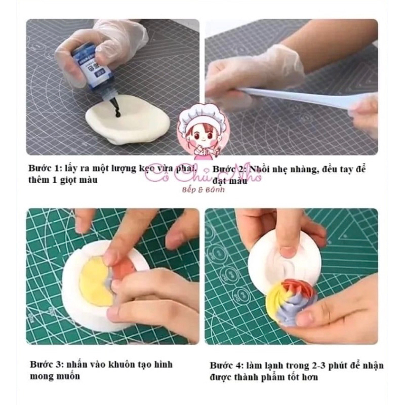 Kẹo đường trắng đa dụng nặn fondant, tạo hình trang trí bánh Gumpaste