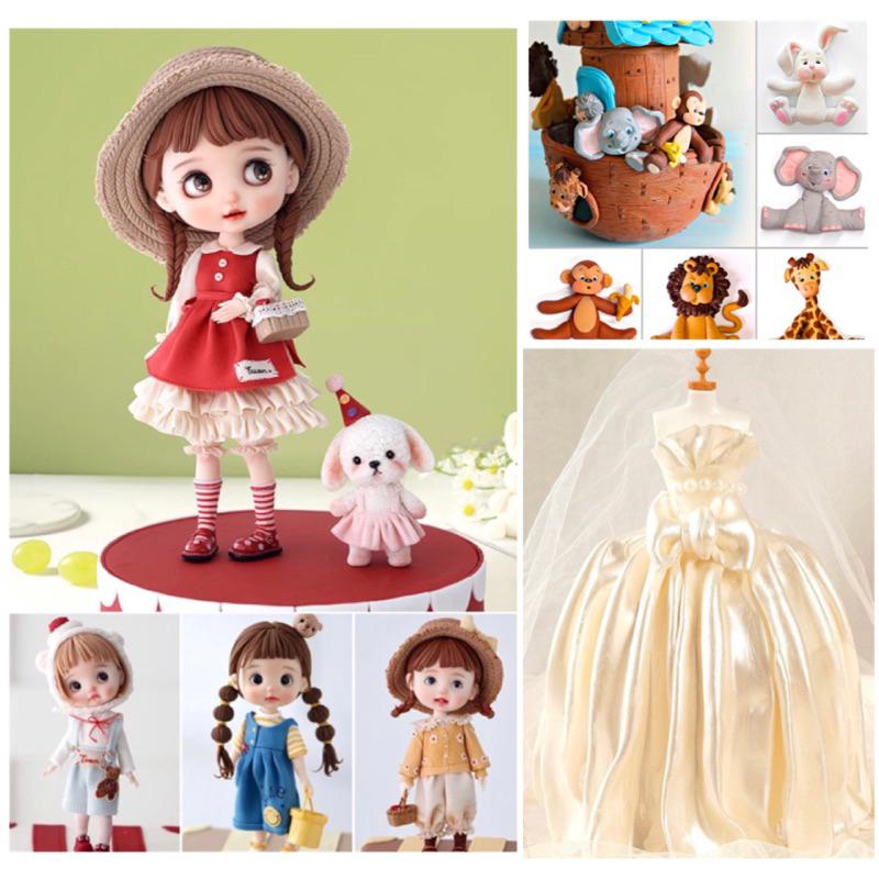 Kẹo đường trắng đa dụng nặn fondant, tạo hình trang trí bánh Gumpaste