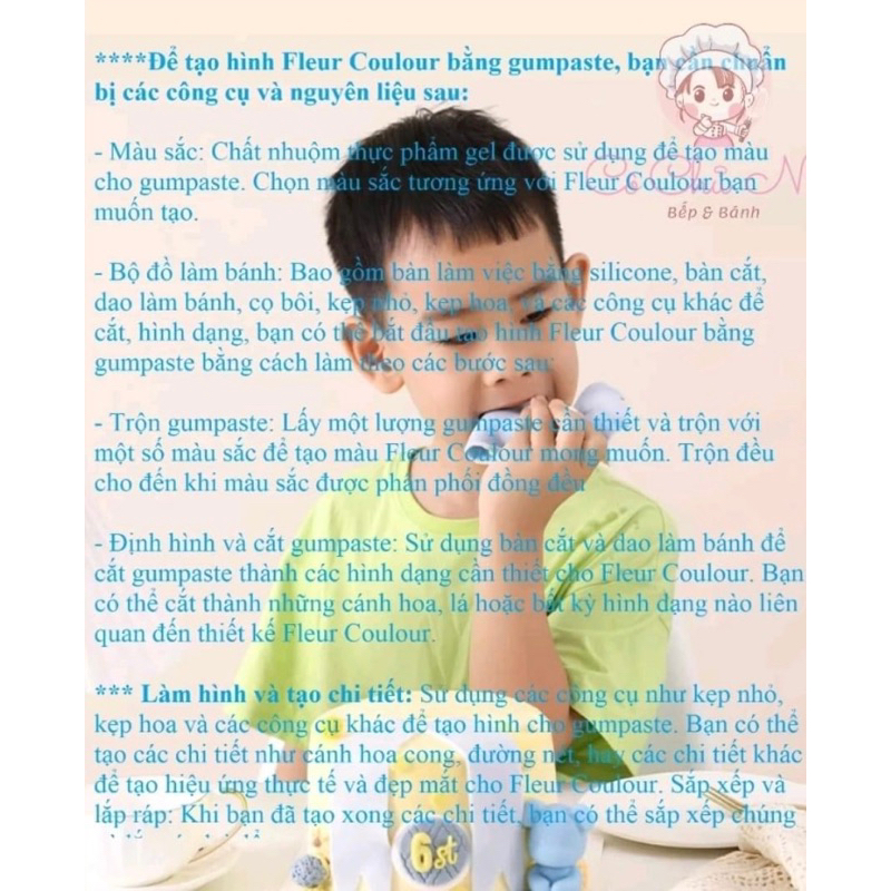 Kẹo đường trắng đa dụng nặn fondant, tạo hình trang trí bánh Gumpaste