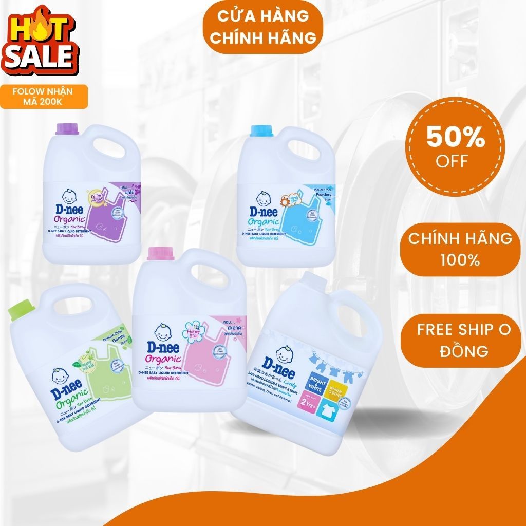 Nước Giặt Dnee Thái Lan 3000Ml Siêu Thơm, Hàng Chính Hãng An Toàn Cho Sức Khoẻ