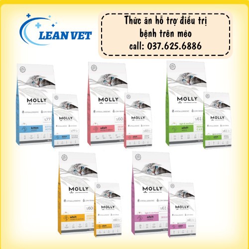 MoLLy Hạt Cho Mèo Con, Mèo Mẹ Mang Thai, Cho Con Bú Gói 100g, 500g Nhập Thổ Nhĩ Kỳ