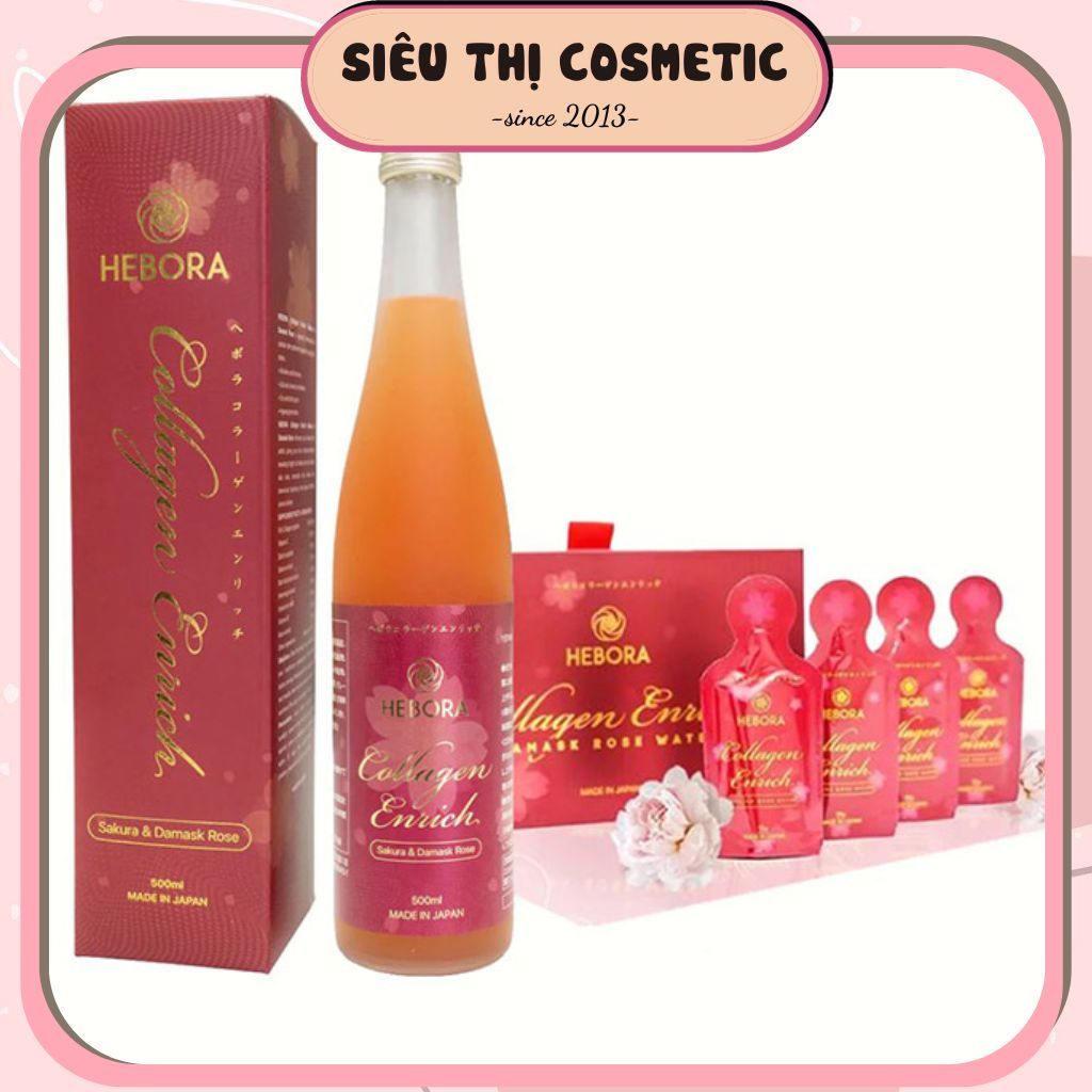 Nước uống đẹp da thơm cơ thể Hebora Collagen Enrich