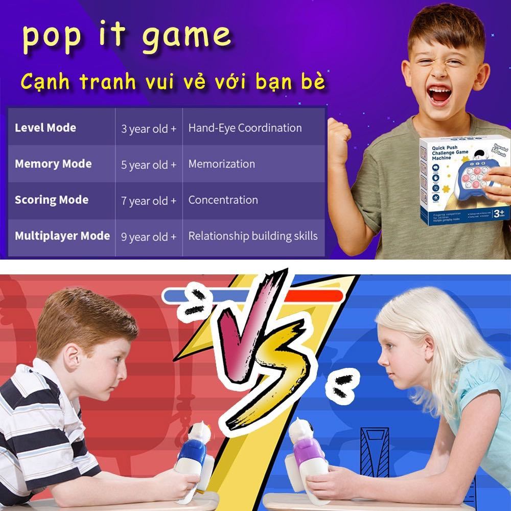 GIÁ TẶNG POP IT MÁY CHƠI GAME ĐIỆN TỬ CẦM TAY THẾ HỆ THỨ HAI,PHIÊN BẢN NÂNG CẤP  LEVEL 200 + MỚI NHẤT 2023 PHI HÀNH GIA