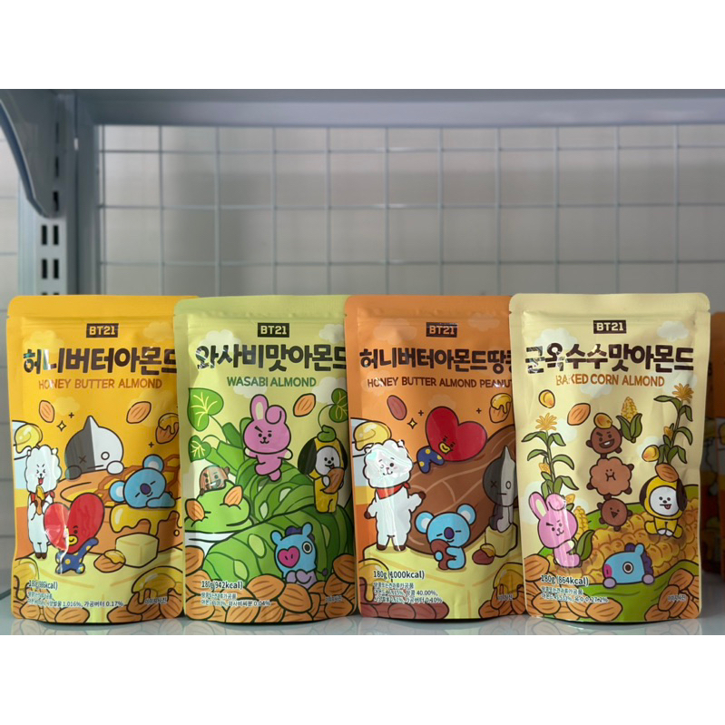 HẠT HANH NHÂN TẨM 180g BT21 HÀN QUỐC