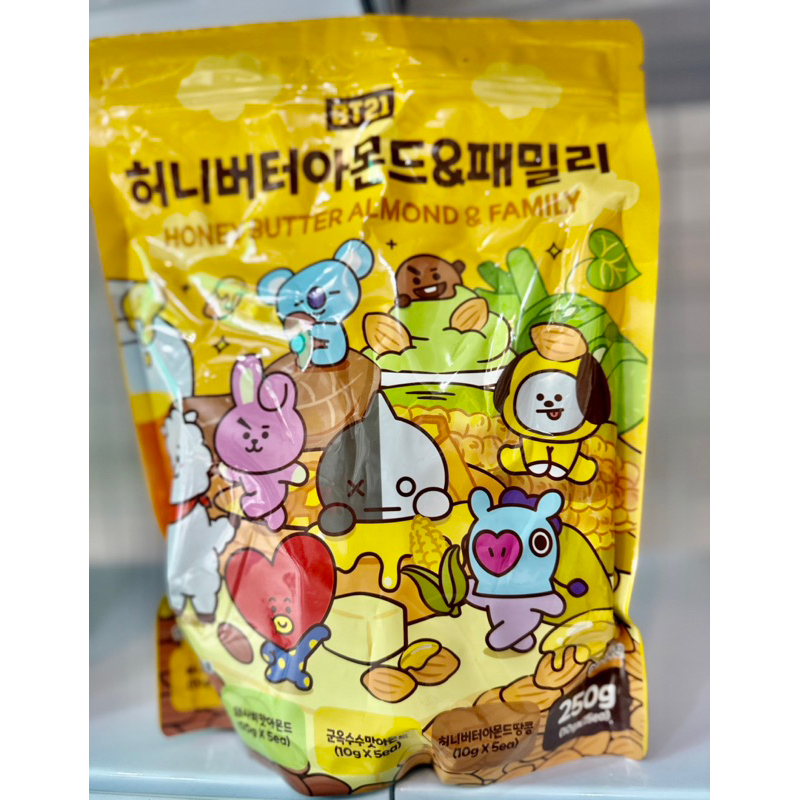 HẠT HANH NHÂN TẨM 180g BT21 HÀN QUỐC