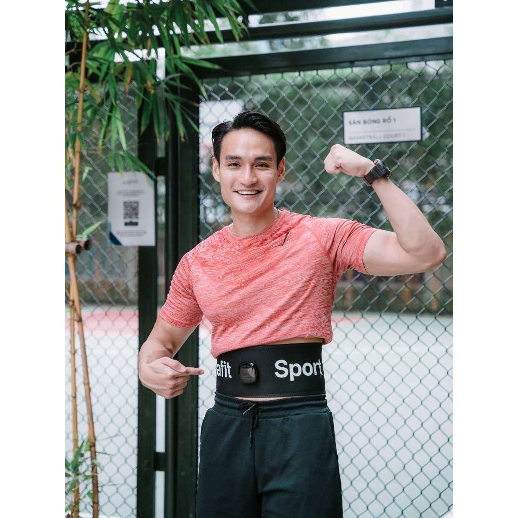 Đai Tập MEGAFIT SPORT Đen Chip Đo Calo Siêu Co Giãn Tập Cơ Giảm Mỡ Bụng Thông Minh Rung Nhiều Cấp Độ Dành Cho Nam Và Nữ