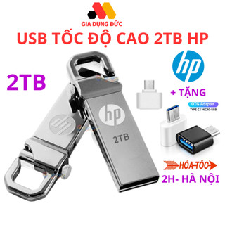 Usb 2tb, thiết kế nhỏ gọn vỏ kim loại , usb hp chống nước ,usb 3.0 tốc độ upto 150 mb/s chính hãng màu bạc đủ dung lượng