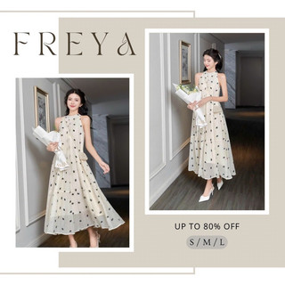 🛍Đầm váy nữ 🛍 - Đầm xốp hoa nhí cổ yếm , váy dáng dài fom rộng , váy tone màu Nude sang chảnh , đi chơi đi tiệc đều đẹp