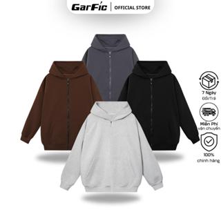 Áo hoodie zip Local Brand GARFIC trơn unisex nỉ ngoại - Áo khoác nỉ dây kéo trơn nam nữ ullzang 4 màu - GARFIC.CLUB