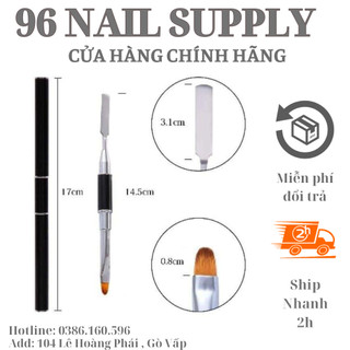 Cọ Đắp Gel Hai Đầu - Cọ Đắp Gel Gôm Có NẮp Đậy