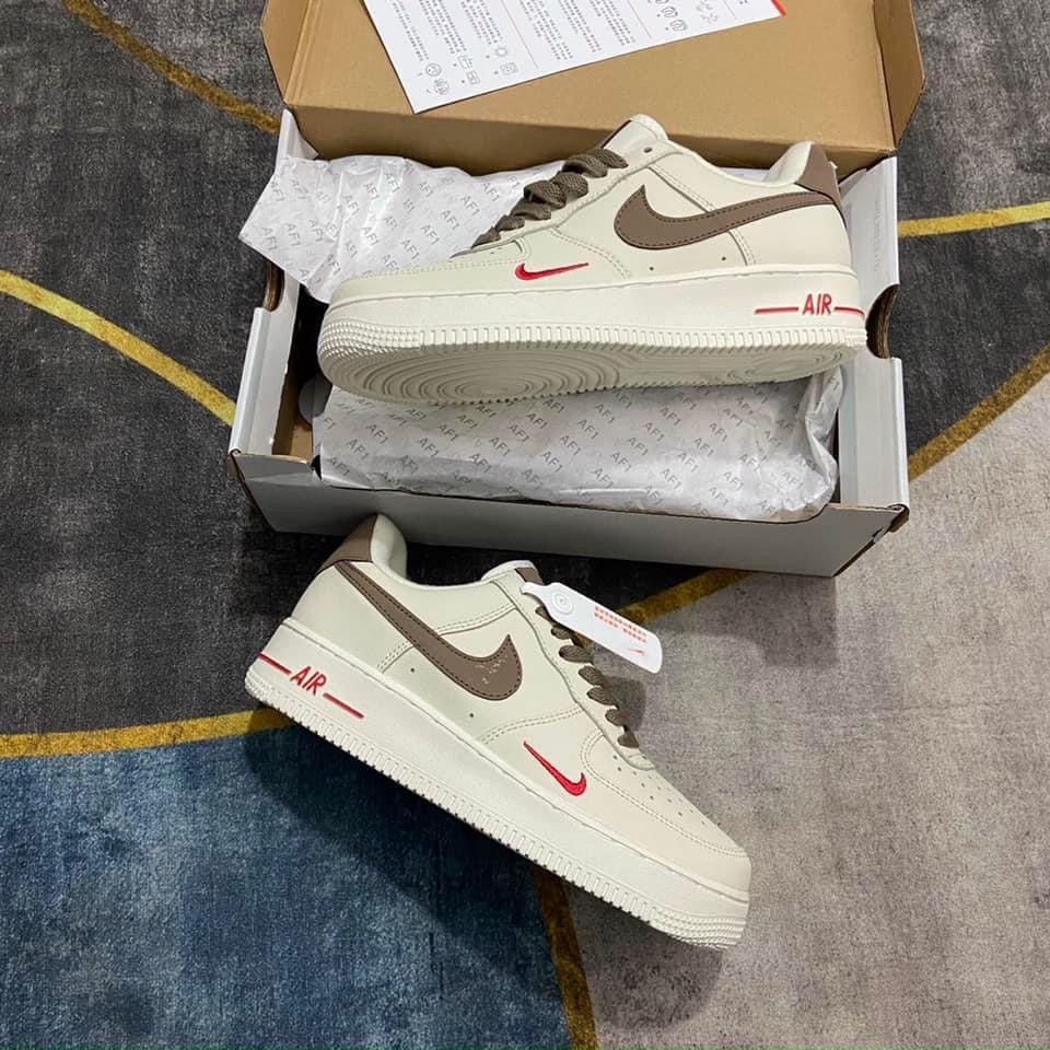 Giày Sneaker Air force 1 Vệt Nâu, Giày Af1 Vệt Nâu - Vệt Đen Cổ Thấp Bản Classic Đủ 2 Màu Hót Full box bill | BigBuy360 - bigbuy360.vn