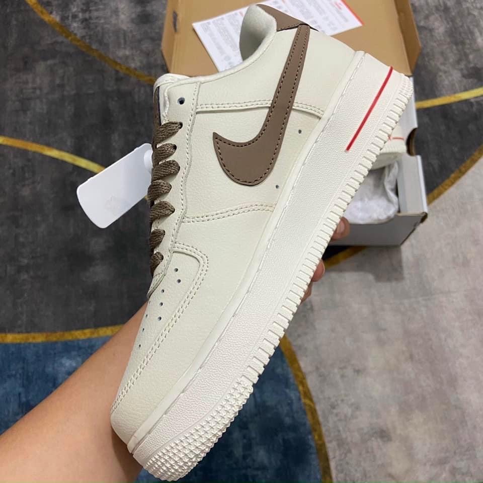 Giày Sneaker Air force 1 Vệt Nâu, Giày Af1 Vệt Nâu - Vệt Đen Cổ Thấp Bản Classic Đủ 2 Màu Hót Full box bill | BigBuy360 - bigbuy360.vn