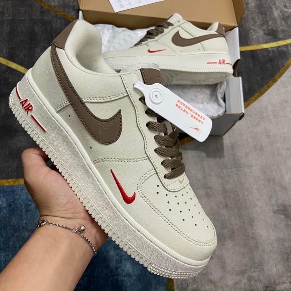 Giày Sneaker Air force 1 Vệt Nâu, Giày Af1 Vệt Nâu - Vệt Đen Cổ Thấp Bản Classic Đủ 2 Màu Hót Full box bill | BigBuy360 - bigbuy360.vn