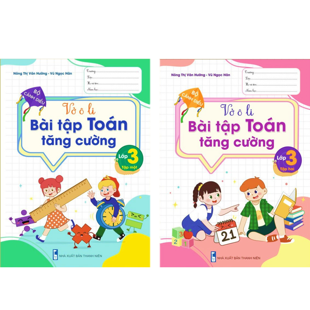 Sách - Vở ô li Bài Tập Toán Tăng Cường Lớp 3