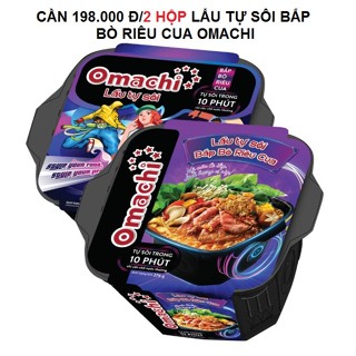 CHỈ 188.000 Đ/COMBO 2 HỘPX 276G/ HỘP Lẩu tự sôi tiện lợi độc đáo đến từ thương hiệu mì Omachi chất lượng