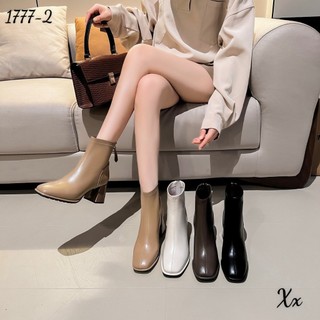 BỐT DA THẬT CỔ NGẮN GÓT 7CM