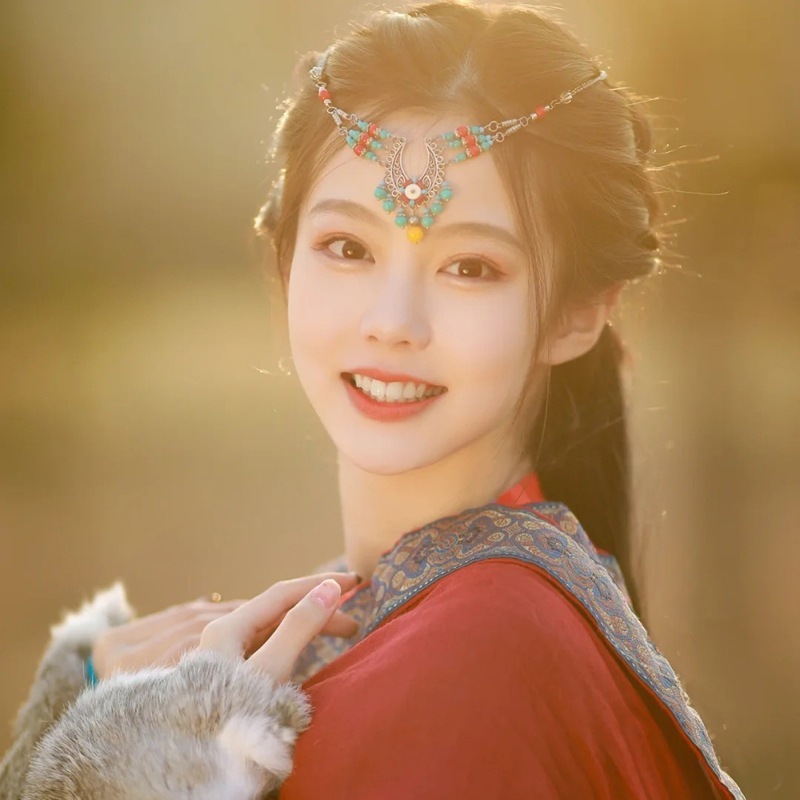 Vòng đầu cổ trang, vòng đầu Tân Cương, khuyên tai cổ trang cho bạn gái - Phụ Kiện Trang Phục Dân Tộc Cổ Xưa