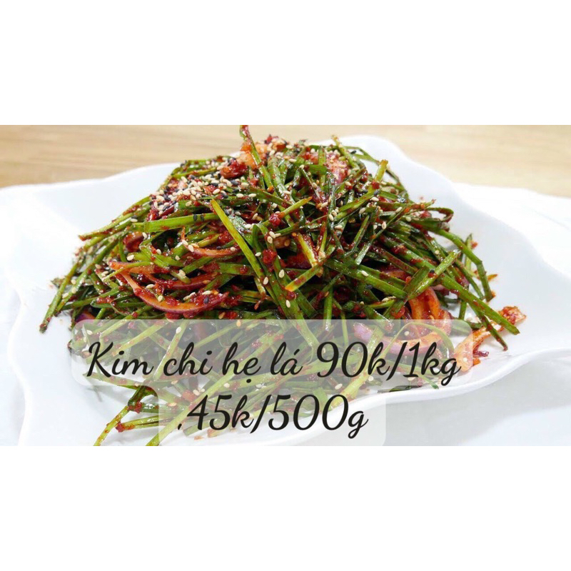 Kim chi hẹ lá (부추김치)