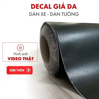 Decal giả da bò dán nội thất, ô tô, xe máy, laptop màu đen sang trọng khổ 0.6m 1.2m