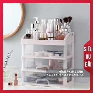 [RẺ NHẤT SÀN] Kệ Đựng Mỹ Phẩm Đồ Trang Điểm Trang Sức 4 Tầng Ngăn Kéo Tiện Dụng