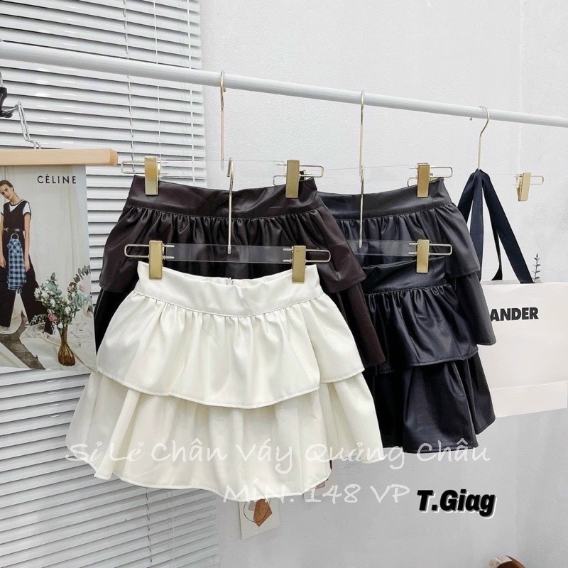 CHÂN VÁY DA 2 TẦNG HOT HIT TÔN DÁNG-HÀNG QUẢNG CHÂU
