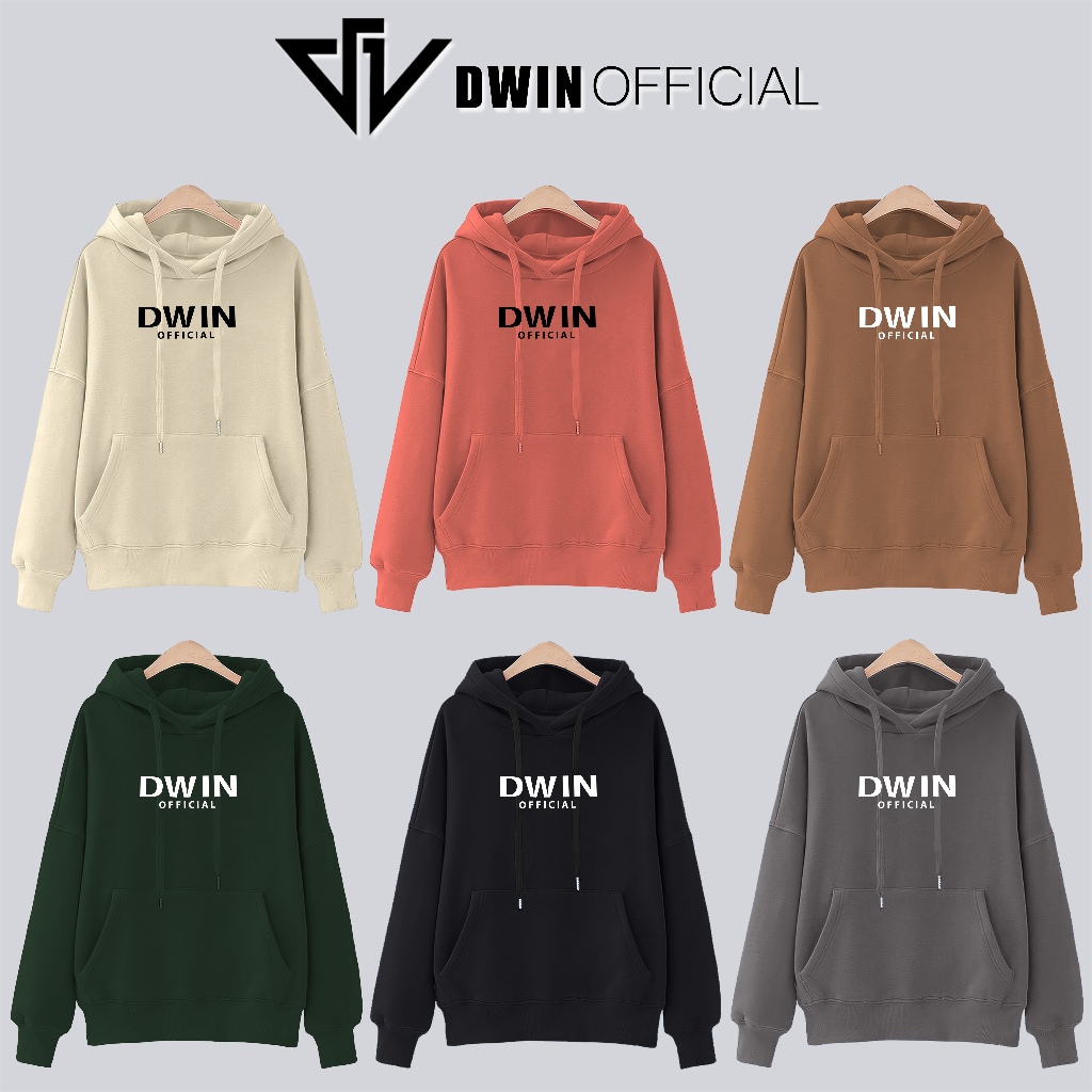 Áo hoodie khoác nỉ nam nữ unisex DWIN basic nam nữ form rộng zip oversize local brand