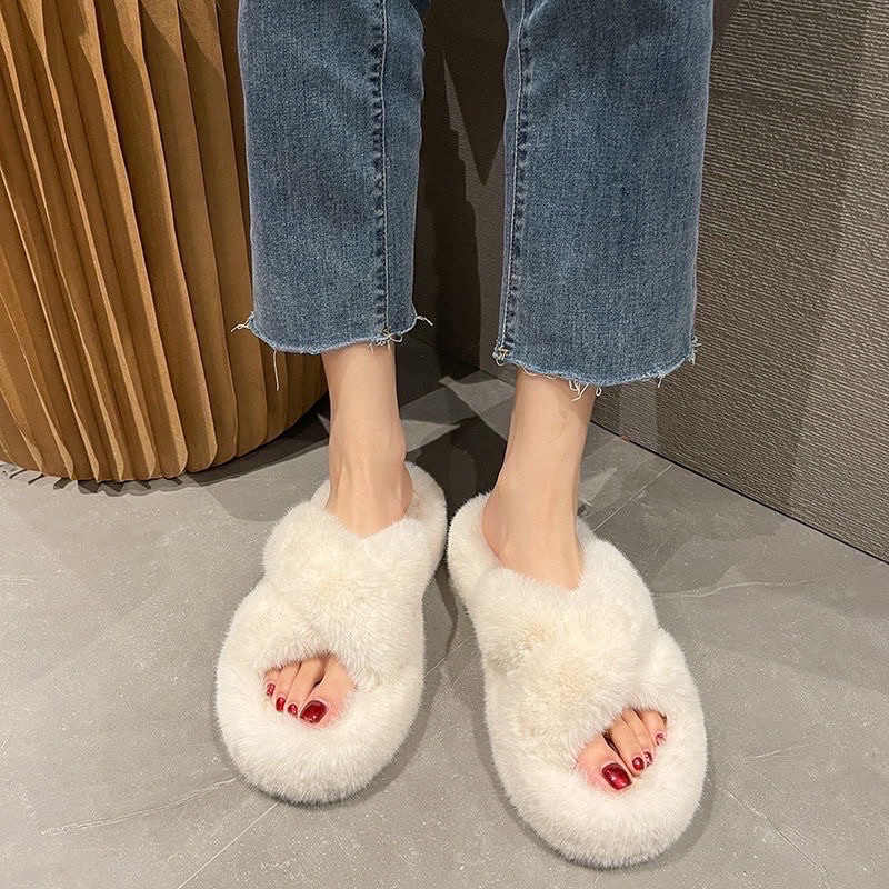 Dép Lông Quai Ngang Đế Cao Đi Trong Nhà