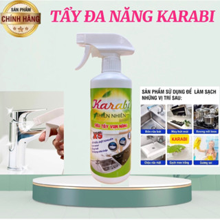 Tẩy Đa Năng KARABI Siêu Nhanh, Nước Lau Bề Mặt Bếp Ga Lau Kính, Tẩy Cặn Canxi Chai 500ml