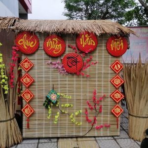 Mành tre trang trí, mành tre che nắng ban công, dùng chụp hình trang trí tết