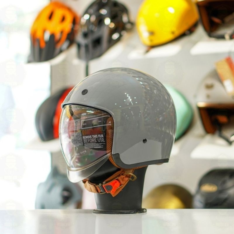 Mũ bảo hiểm Royal m139 kính âm màu xám xi măng - Nón bảo hiểm 3/4 dấu kính xám xi măng siêu chất