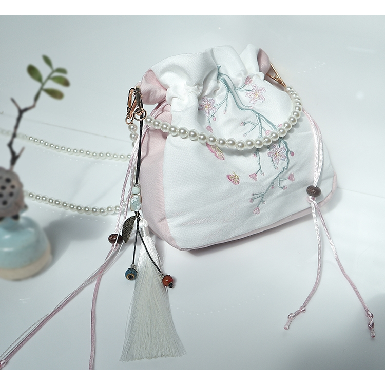 Túi dây rút thêu cổ phong