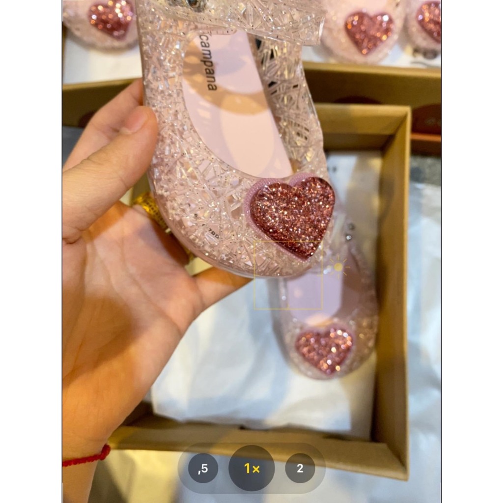 Giày Nhựa Thơm Melissa Trái Tim Hồng