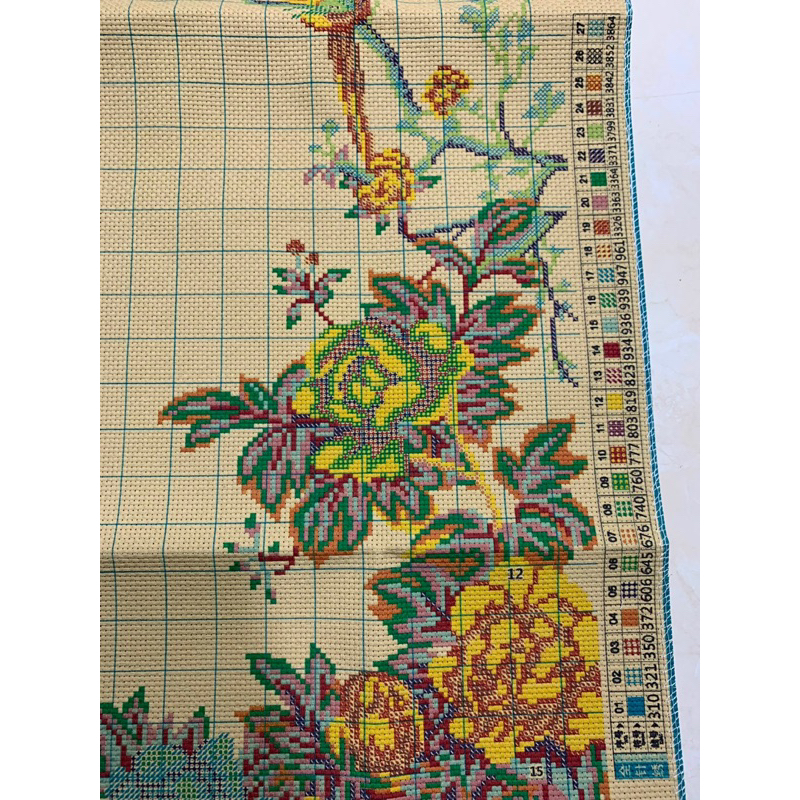 Tranh thêu Tứ Quý 100*140CM 11CT VẢI NÂU