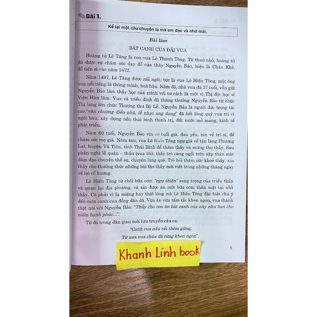 Sách - Những bài văn kể chuyện lớp 4